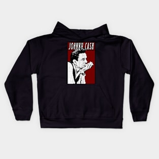 Retro Vintage Johnny Cash Kids Hoodie